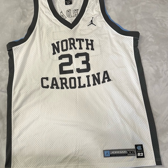 Jordan North Carolina Basketball Jersey - White and Black NBA